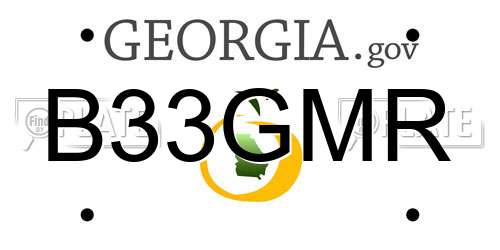 B33GMR Georgia License Plate