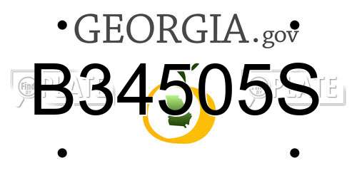B34505S Georgia License Plate