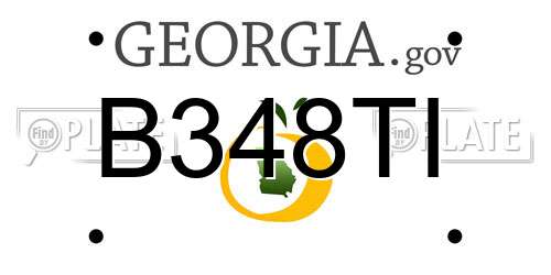 B348TI Georgia License Plate