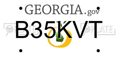 B35KVT Georgia License Plate