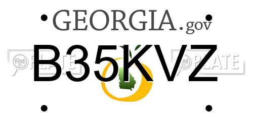 B35KVZ Georgia License Plate