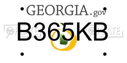 B365KB Georgia License Plate
