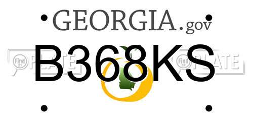 B368KS Georgia License Plate