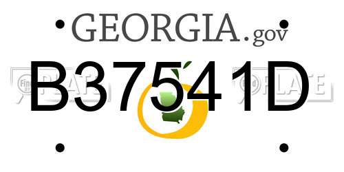 B37541D Georgia License Plate
