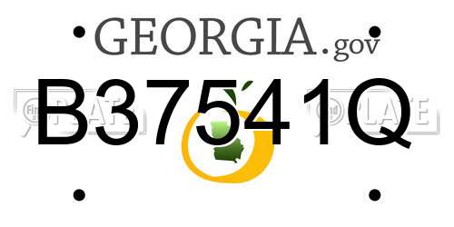 B37541Q Georgia License Plate