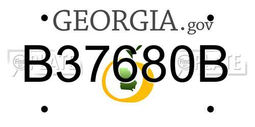 B37680B Georgia License Plate