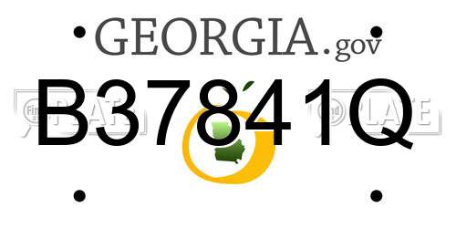 B37841Q Georgia License Plate