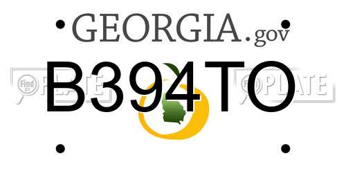 B394TO Georgia License Plate
