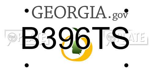 B396TS Georgia License Plate