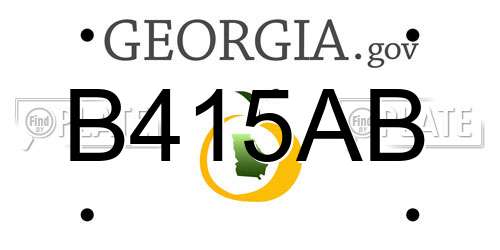 B415AB Georgia License Plate