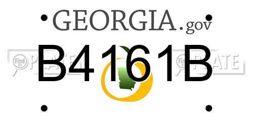 B4161B Georgia License Plate