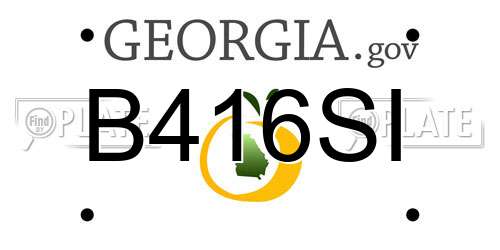 B416SI Georgia License Plate