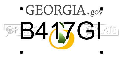B417GI Georgia License Plate