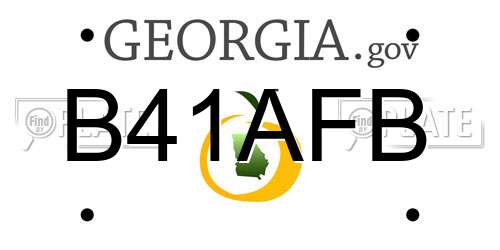 B41AFB Georgia License Plate