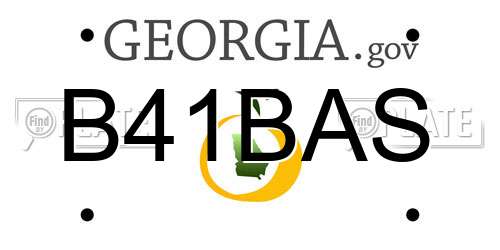 B41BAS Georgia License Plate