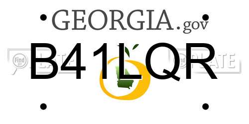 B41LQR Georgia License Plate