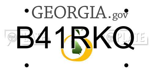 B41RKQ Georgia License Plate