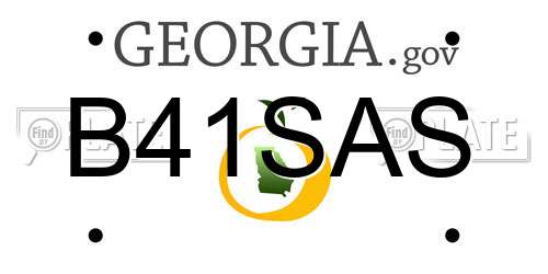B41SAS Georgia License Plate