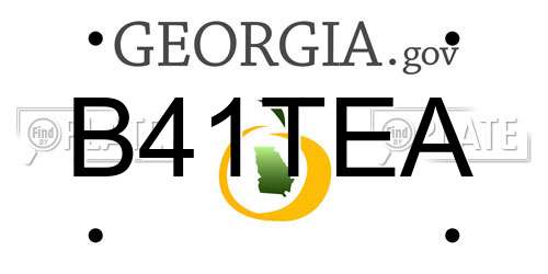 B41TEA Georgia License Plate