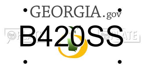 B420SS Georgia License Plate