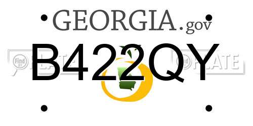 B422QY Georgia License Plate