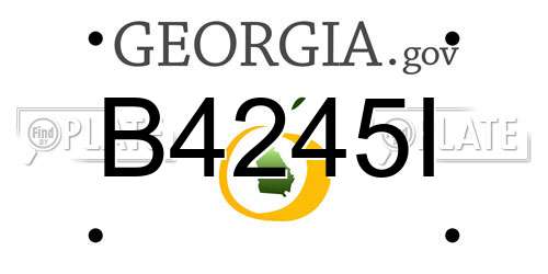 B4245I Georgia License Plate
