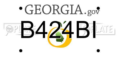 B424BI Georgia License Plate