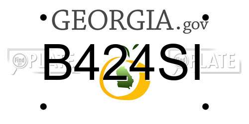 B424SI Georgia License Plate
