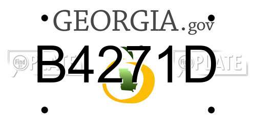 B4271D Georgia License Plate