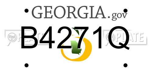 B4271Q Georgia License Plate