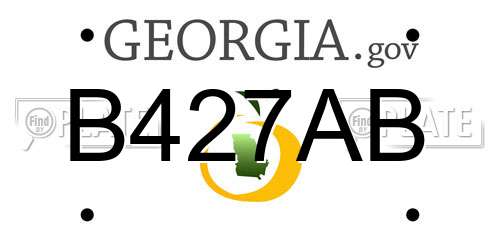 B427AB Georgia License Plate