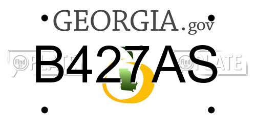 B427AS Georgia License Plate