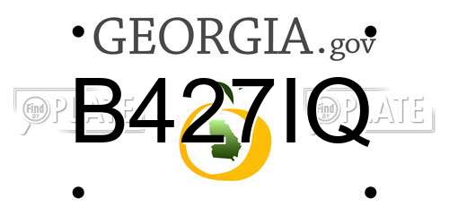 B427IQ Georgia License Plate