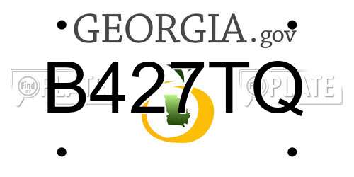B427TQ Georgia License Plate