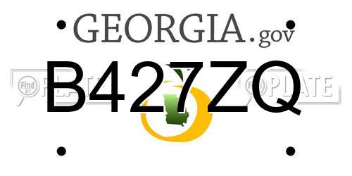 B427ZQ Georgia License Plate
