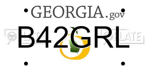 B42GRL Georgia License Plate