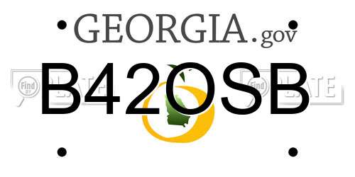 B42OSB Georgia License Plate
