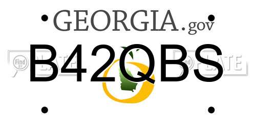 B42QBS Georgia License Plate