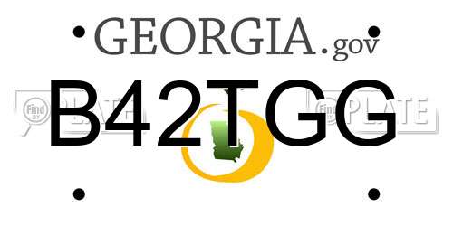 B42TGG Georgia License Plate