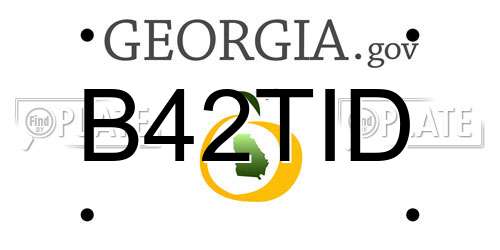 B42TID Georgia License Plate