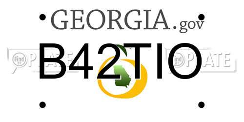 B42TIO Georgia License Plate