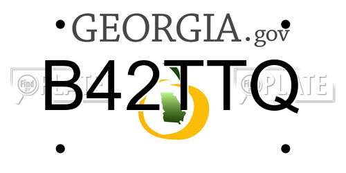 B42TTQ Georgia License Plate