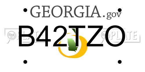 B42TZO Georgia License Plate