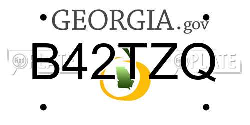 B42TZQ Georgia License Plate
