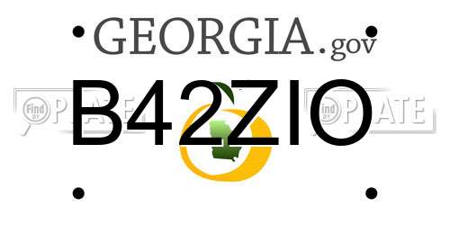 B42ZIO Georgia License Plate