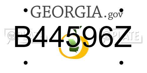 B44596Z Georgia License Plate