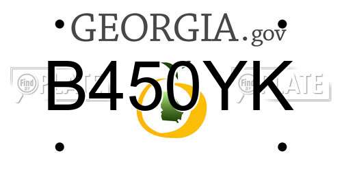 B450YK Georgia License Plate