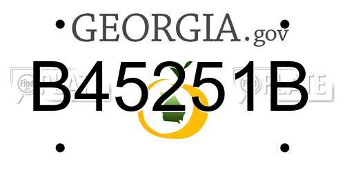 B45251B Georgia License Plate