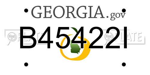 B45422I Georgia License Plate