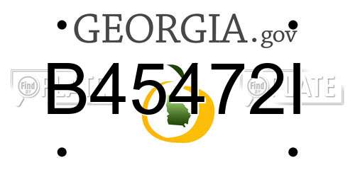B45472I Georgia License Plate
